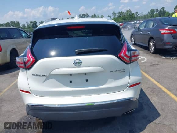 2017 Nissan Murano Platinum with VIN 5N1AZ2MH8HN119348, listed as a IAAI auction lot 42449478 with 108,132 mi miles and . Bid and sale history available at DreamBid. Image 16.