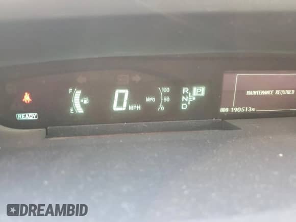 2012 Toyota Prius Three with VIN JTDKN3DU2C1531367, listed as a Copart auction lot 85720815 with 190,613 mi miles and Clean title. Bid and sale history available at DreamBid. Image 9.