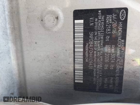 2017 Hyundai Elantra Limited с VIN 5NPD84LF0HH109431, выставлен на аукционе IAAI как лот 42673602 с пробегом 115 509 миль миль и . История ставок и продаж доступна на DreamBid. Изображение 9.