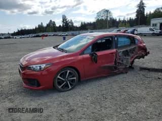 2020 Subaru Impreza Special Sports with VIN 4S3GTAM68L3722667, listed as a Copart auction lot 55676315 with 57,354 mi miles and Salvage title. Bid and sale history available at DreamBid. Image 1.