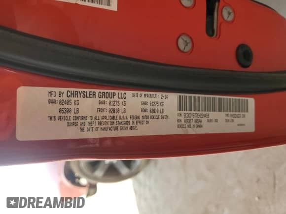 2014 Dodge Challenger R/T с VIN 2C3CDYBT7EH224459, выставлен на аукционе Copart как лот 68402495 с пробегом 141 564 миль миль и Списание • Salvage title. История ставок и продаж доступна на DreamBid. Изображение 12.