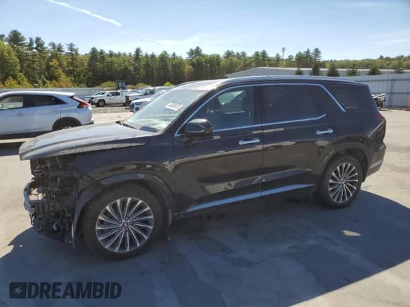 2023 Hyundai Palisade Calligraphy with VIN KM8R7DGE8PU554591, listed as a Copart auction lot 80499875 with 32,706 mi miles and Salvage title. Bid and sale history available at DreamBid. Image 1.