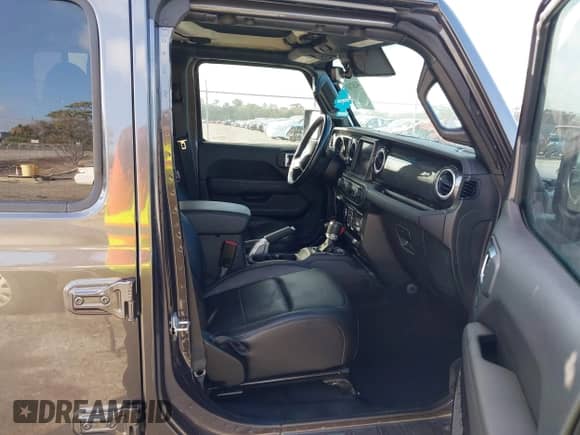 2021 Jeep Wrangler Unlimited Sahara High Altitude with VIN 1C4HJXEM8MW670290, listed as a IAAI auction lot 41547689 with 21,862 mi miles and . Bid and sale history available at DreamBid. Image 5.