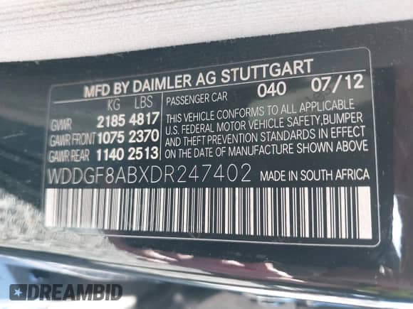 2013 Mercedes-Benz C 300 Sport с VIN WDDGF8ABXDR247402, выставлен на аукционе IAAI как лот 43347486 с пробегом 78 171 миль миль и . История ставок и продаж доступна на DreamBid. Изображение 9.