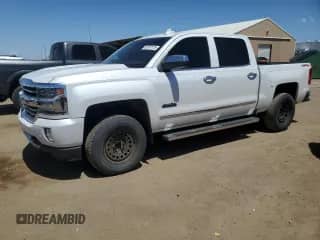 2018 Chevrolet Silverado 1500 High Country with VIN 3GCUKTEJ1JG224969, listed as a Copart auction lot 56757175 with 93,958 mi miles and Salvage title. Bid and sale history available at DreamBid. Image 1.