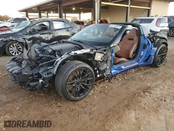 2019 Chevrolet Corvette Grand Sport 1LT with VIN 1G1YW2D79K5121533, listed as a Copart auction lot 84713024 with Not provided miles and Salvage title. Bid and sale history available at DreamBid. Image 1.