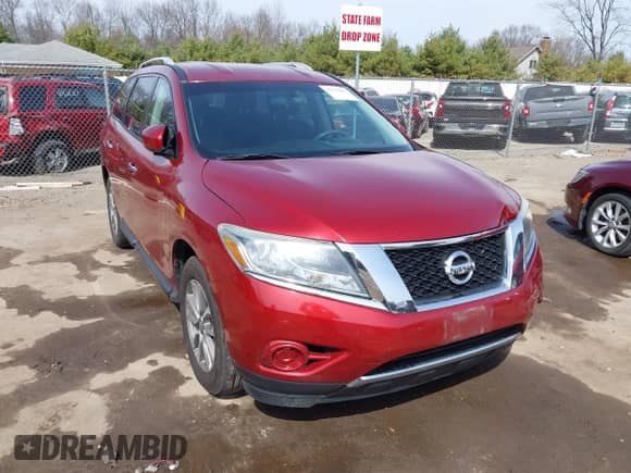 2014 Nissan Pathfinder SV with VIN 5N1AR2MM4EC660823, listed as a IAAI auction lot 41932472 with 167,787 mi miles and . Bid and sale history available at DreamBid. Image 1.