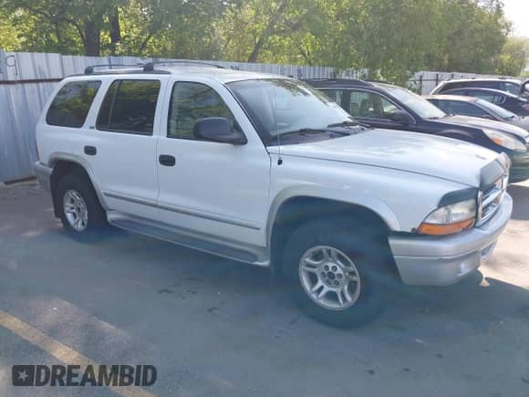 2002 Dodge Durango with VIN 1B4HS58Z32F148895, listed as a IAAI auction lot 42407965 with 241,933 mi miles and . Bid and sale history available at DreamBid. Image 1.