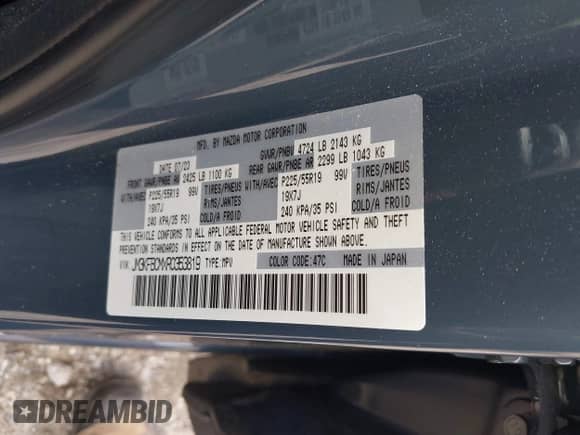 2024 Mazda CX-5 S Preferred z VIN JM3KFBCMXR0353819, wystawiony jako IAAI lot #42508482 z przebiegiem 13 458 mil mil oraz . Historia ofert i sprzedaży dostępna na DreamBid. Obrazek 9.