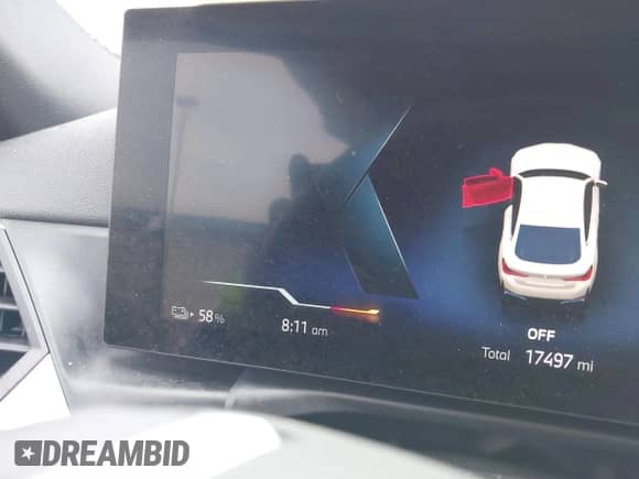 2023 BMW i4 eDrive40 with VIN WBY73AW0XPFP89525, listed as a IAAI auction lot 41572806 with 17,497 mi miles and . Bid and sale history available at DreamBid. Image 17.