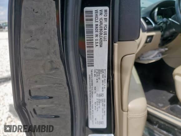 2020 Jeep Grand Cherokee Limited z VIN 1C4RJEBG0LC429394, wystawiony jako Copart lot #69980865 z przebiegiem 44 068 mil mil oraz Szkoda całkowita • Salvage title. Historia ofert i sprzedaży dostępna na DreamBid. Obrazek 14.