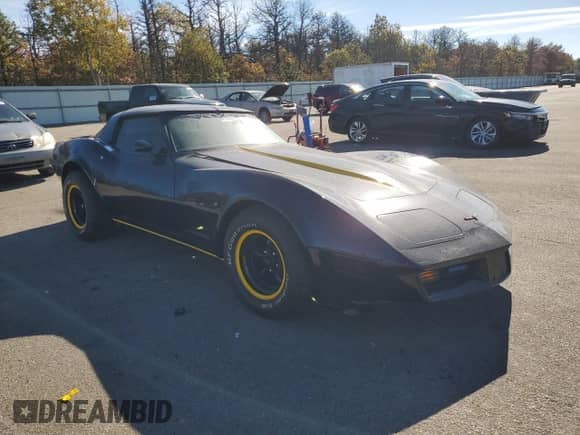 1981 Chevrolet Corvette z VIN 1G1AY8765BS424926, wystawiony jako Copart lot #86684845 z przebiegiem 43 126 mil mil oraz Szkoda całkowita • Salvage title. Historia ofert i sprzedaży dostępna na DreamBid. Obrazek 4.