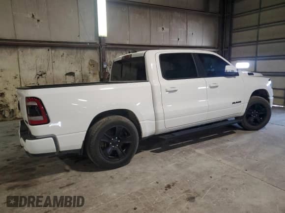 2020 Ram 1500 Lone Star with VIN 1C6SRFFT4LN297873, listed as a Copart auction lot 88746325 with 59,156 mi miles and Salvage title. Bid and sale history available at DreamBid. Image 3.