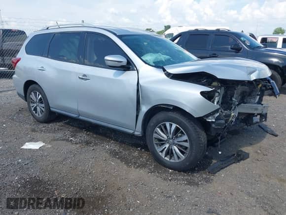 2018 Nissan Pathfinder SL with VIN 5N1DR2MN8JC606036, listed as a IAAI auction lot 42561235 with 117,203 mi miles and . Bid and sale history available at DreamBid. Image 1.