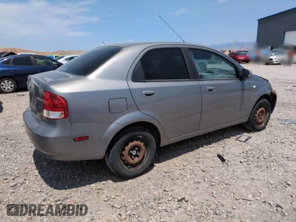 2006 Chevrolet Aveo LS with VIN KL1TD56666B540466, listed as a Copart auction lot 60418355 with 252,838 mi miles and Salvage title. Bid and sale history available at DreamBid. Image 3.