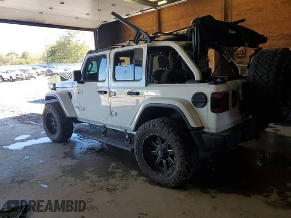 2021 Jeep Wrangler Unlimited Sahara with VIN 1C4HJXEG1MW504915, listed as a Copart auction lot 84751915 with 48,489 mi miles and Salvage title. Bid and sale history available at DreamBid. Image 2.