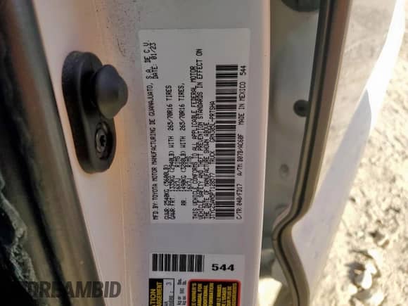 2023 Toyota Tacoma SR with VIN 3TYCZ5AN5PT128577, listed as a Copart auction lot 81493375 with 37,223 mi miles and Salvage title. Bid and sale history available at DreamBid. Image 12.