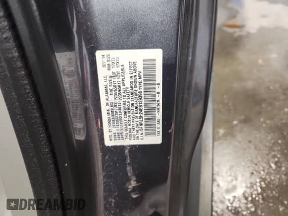 2014 Honda Odyssey LX с VIN 5FNRL5H24EB129398, выставлен на аукционе Copart как лот 85737195 с пробегом 106 336 миль миль и На запчасти • Non repairable. История ставок и продаж доступна на DreamBid. Изображение 13.