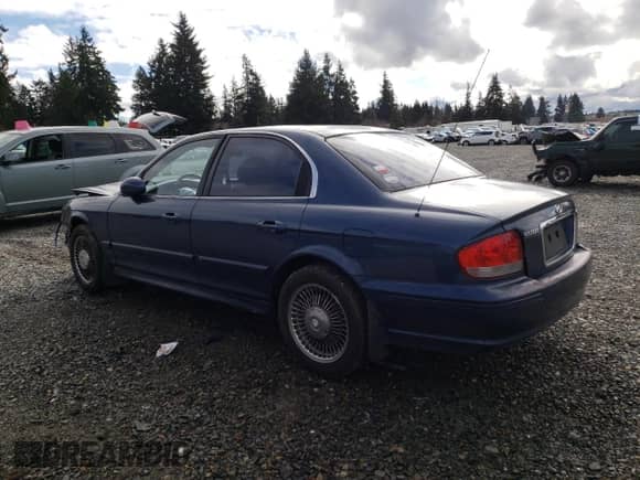 2002 Hyundai Sonata with VIN KMHWF25S12A520554, listed as a Copart auction lot 43483194 with 131,409 mi miles and Salvage title. Bid and sale history available at DreamBid. Image 2.