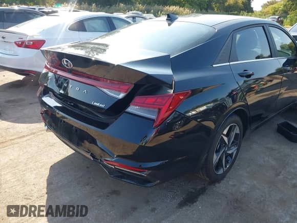 2023 Hyundai Elantra Limited with VIN KMHLP4AG7PU521758, listed as a IAAI auction lot 43273536 with 27,510 mi miles and . Bid and sale history available at DreamBid. Image 17.