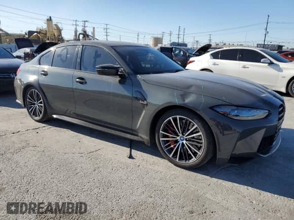 2024 BMW M3 Competition xDrive с VIN WBS43AY05RFS59332, выставлен на аукционе Copart как лот 46280415 с пробегом 13 288 миль миль и Списание • Salvage title. История ставок и продаж доступна на DreamBid. Изображение 4.