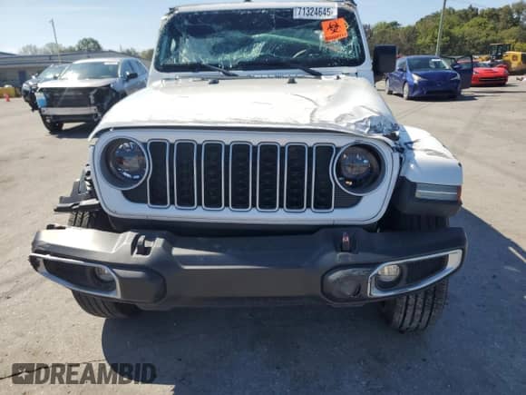 2024 Jeep Wrangler Sahara with VIN 1C4PJXEG1RW262694, listed as a Copart auction lot 71324645 with 12,760 mi miles and Salvage title. Bid and sale history available at DreamBid. Image 5.