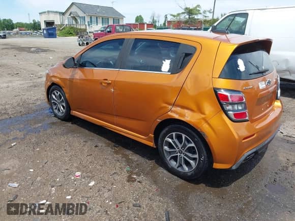 2018 Chevrolet Sonic LT with VIN 1G1JD6SH9J4134586, listed as a IAAI auction lot 42285934 with 106,396 mi miles and . Bid and sale history available at DreamBid. Image 3.