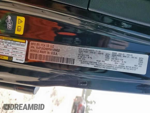 2024 Jeep Wrangler Sport S с VIN 1C4PJXDN6RW123452, выставлен на аукционе Copart как лот 67902655 с пробегом 17 234 миль миль и Списание • Salvage title. История ставок и продаж доступна на DreamBid. Изображение 13.