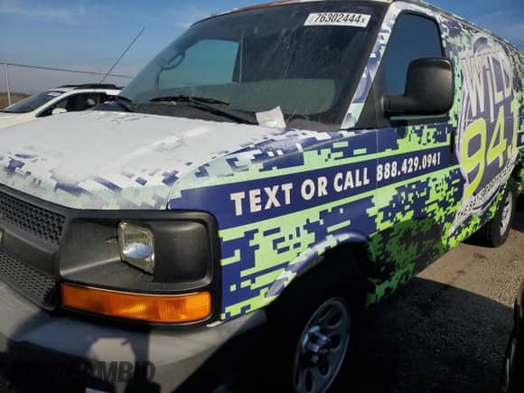 2011 Chevrolet Express Cargo с VIN 1GCSGAFX7B1175082, выставлен на аукционе Copart как лот 76302444 с пробегом Не указан миль и Списание • Salvage title. История ставок и продаж доступна на DreamBid. Изображение 1.