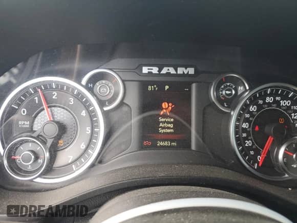 2021 Ram 1500 Big Horn z VIN 1C6SRFBT4MN788791, wystawiony jako Copart lot #80455655 z przebiegiem 24 683 mil mil oraz Nie do naprawy • Non repairable. Historia ofert i sprzedaży dostępna na DreamBid. Obrazek 9.