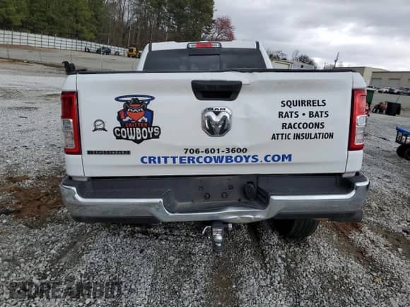 2023 Ram 1500 Big Horn z VIN 1C6RREBG1PN693654, wystawiony jako Copart lot #47436305 z przebiegiem 53 337 mil mil oraz Szkoda całkowita • Salvage title. Historia ofert i sprzedaży dostępna na DreamBid. Obrazek 6.