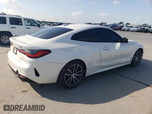 2021 BMW 4 Series 430i z VIN WBA53AP0XMCG30119, wystawiony jako Copart lot #67095865 z przebiegiem 58 710 mil mil oraz Szkoda całkowita • Salvage title. Historia ofert i sprzedaży dostępna na DreamBid. Obrazek 3.