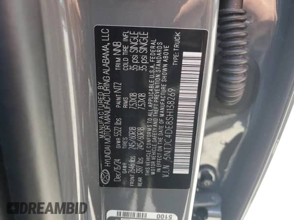 2025 Hyundai Santa Cruz SEL Activity z VIN 5NTJC4DE8SH138269, wystawiony jako Copart lot #65772585 z przebiegiem 3 147 mil mil oraz Szkoda całkowita • Salvage title. Historia ofert i sprzedaży dostępna na DreamBid. Obrazek 12.