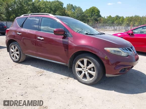 2012 Nissan Murano SL with VIN JN8AZ1MWXCW206740, listed as a IAAI auction lot 43200062 with 231,503 mi miles and . Bid and sale history available at DreamBid. Image 1.