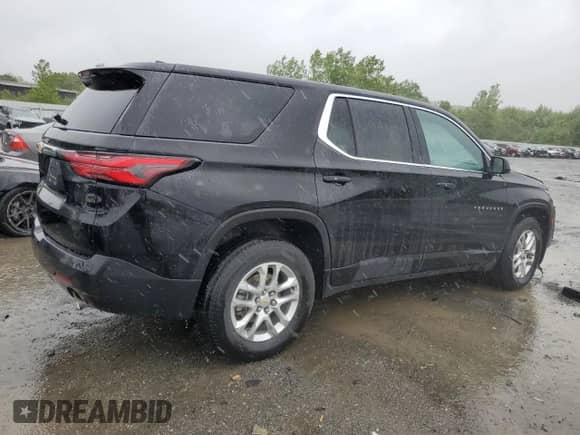 2023 Chevrolet Traverse LS с VIN 1GNEVFKW4PJ297183, выставлен на аукционе Copart как лот 58147155 с пробегом 23 056 миль миль и Списание • Salvage title. История ставок и продаж доступна на DreamBid. Изображение 3.