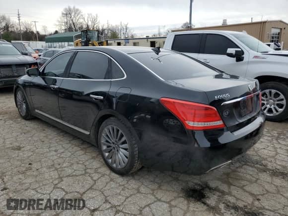 2014 Hyundai Equus Ultimate with VIN KMHGH4JH9EU087122, listed as a Copart auction lot 86954404 with 99,083 mi miles and Salvage title. Bid and sale history available at DreamBid. Image 2.