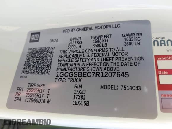 2024 Chevrolet Colorado 2WD Work Truck с VIN 1GCGSBEC7R1207645, выставлен на аукционе IAAI как лот 42542532 с пробегом 10 119 миль миль и . История ставок и продаж доступна на DreamBid. Изображение 9.