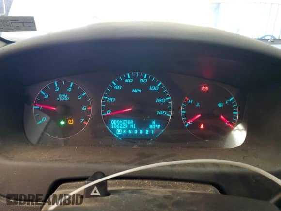 2011 Chevrolet Impala LT Fleet с VIN 2G1WG5EK4B1130280, выставлен на аукционе Copart как лот 81566605 с пробегом 106 229 миль миль и Списание • Salvage title. История ставок и продаж доступна на DreamBid. Изображение 9.