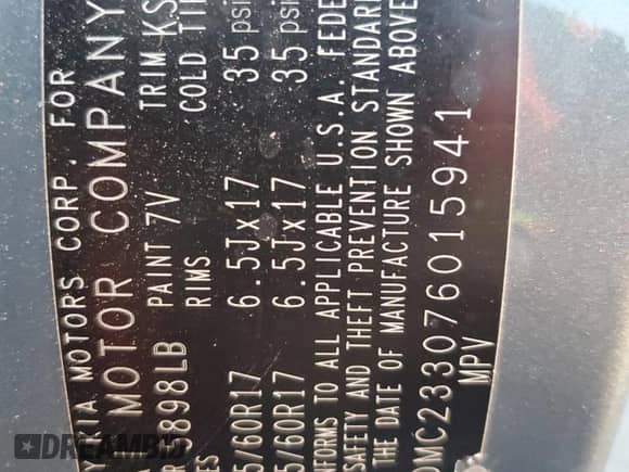 2007 Hyundai Entourage GLS с VIN KNDMC233076015941, выставлен на аукционе Copart как лот 88661085 с пробегом 191 960 миль миль и Списание • Salvage title. История ставок и продаж доступна на DreamBid. Изображение 13.