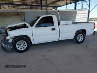 2006 Chevrolet Silverado 1500 Work Truck z VIN 3GCEC14V76G140155, wystawiony jako Copart lot #64489395 z przebiegiem 159 066 mil mil oraz Szkoda całkowita • Salvage title. Historia ofert i sprzedaży dostępna na DreamBid. Obrazek 1.