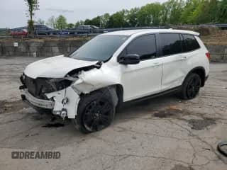 2019 Honda Passport Sport with VIN 5FNYF8H27KB013743, listed as a Copart auction lot 57519555 with 127,565 mi miles and Salvage title. Bid and sale history available at DreamBid. Image 1.