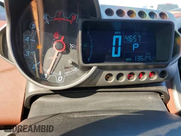 2012 Chevrolet Sonic LTZ with VIN 1G1JE6SH4C4219853, listed as a Copart auction lot 46516795 with 136,292 mi miles and Salvage title. Bid and sale history available at DreamBid. Image 9.