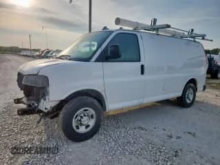 2023 Chevrolet Express Cargo с VIN 1GCWGAFP6P1102326, выставлен на аукционе Copart как лот 71293625 с пробегом 51 340 миль миль и Списание • Salvage title. История ставок и продаж доступна на DreamBid. Изображение 1.