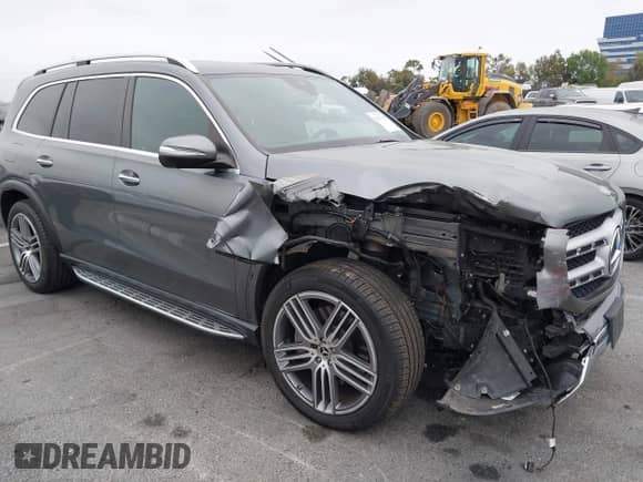 2020 Mercedes-Benz GLS 450 with VIN 4JGFF5KE9LA282289, listed as a IAAI auction lot 42367393 with 65,685 mi miles and . Bid and sale history available at DreamBid. Image 1.