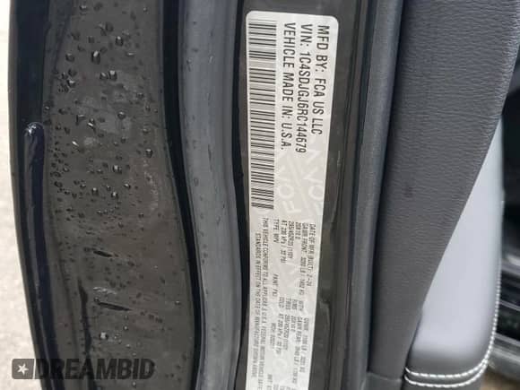 2024 Dodge Durango SRT 392 Plus with VIN 1C4SDJGJ6RC144679, listed as a Copart auction lot 55833285 with Not provided miles and Salvage title. Bid and sale history available at DreamBid. Image 13.