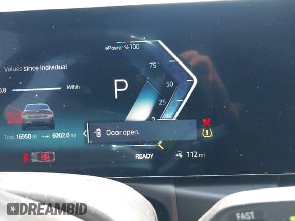 2023 BMW i4 eDrive40 with VIN WBY73AW09PFN59684, listed as a IAAI auction lot 42011700 with 16,950 mi miles and . Bid and sale history available at DreamBid. Image 17.