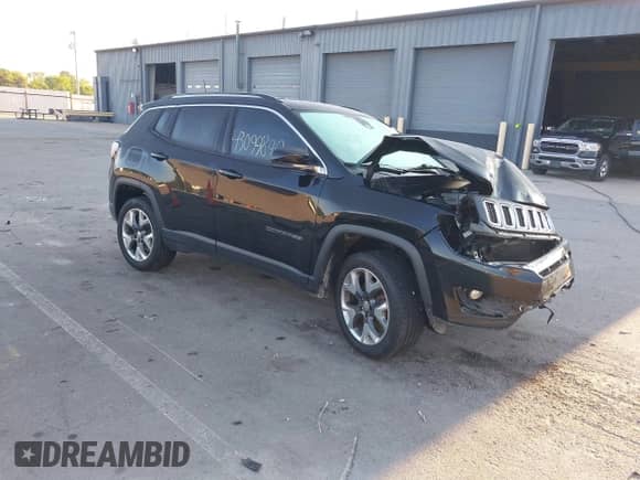 2021 Jeep Compass Limited with VIN 3C4NJDCB5MT503488, listed as a IAAI auction lot 43099890 with 36,492 mi miles and . Bid and sale history available at DreamBid. Image 1.
