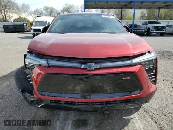 2024 Chevrolet Blazer EV eAWD RS z VIN 3GNKDCRJ7RS253694, wystawiony jako Copart lot #54578495 z przebiegiem 7 656 mil mil oraz Szkoda całkowita • Salvage title. Historia ofert i sprzedaży dostępna na DreamBid. Obrazek 5.