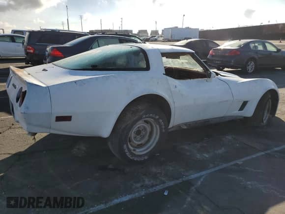1981 Chevrolet Corvette z VIN 1G1AY8761BS409288, wystawiony jako Copart lot #43998085 z przebiegiem 66 225 mil mil oraz Czysty tytuł • Clean title. Historia ofert i sprzedaży dostępna na DreamBid. Obrazek 3.