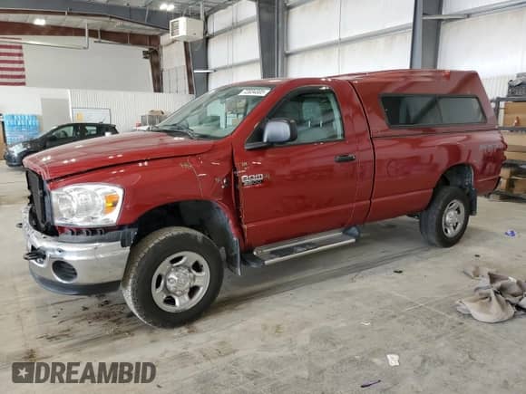 2008 Dodge 2500 SLT with VIN 3D7KS26A48G200049, listed as a Copart auction lot 72034305 with 43,549 mi miles and Salvage title. Bid and sale history available at DreamBid. Image 1.